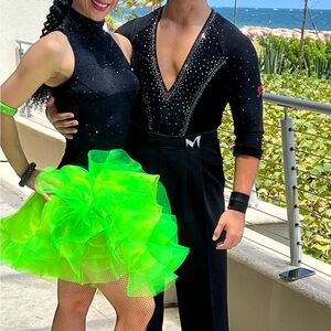 Men’s Black Latin/Rhythm Competition Shirt